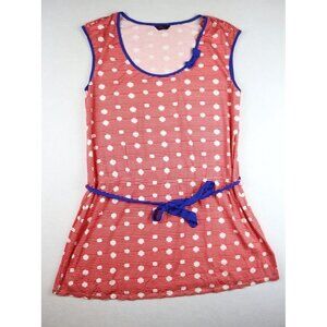 FREYA SWIM - WOMEN'S RED POLKA DOT PRINT COVER-UP DRESS TUNIC - SIZE L